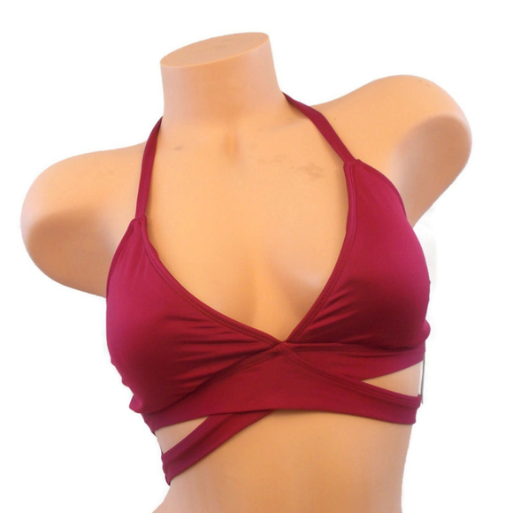 Mossimo Supply Co. Other - MOSSIMO Faux Wrap Halter Tie Bikini Top RED XL NWT